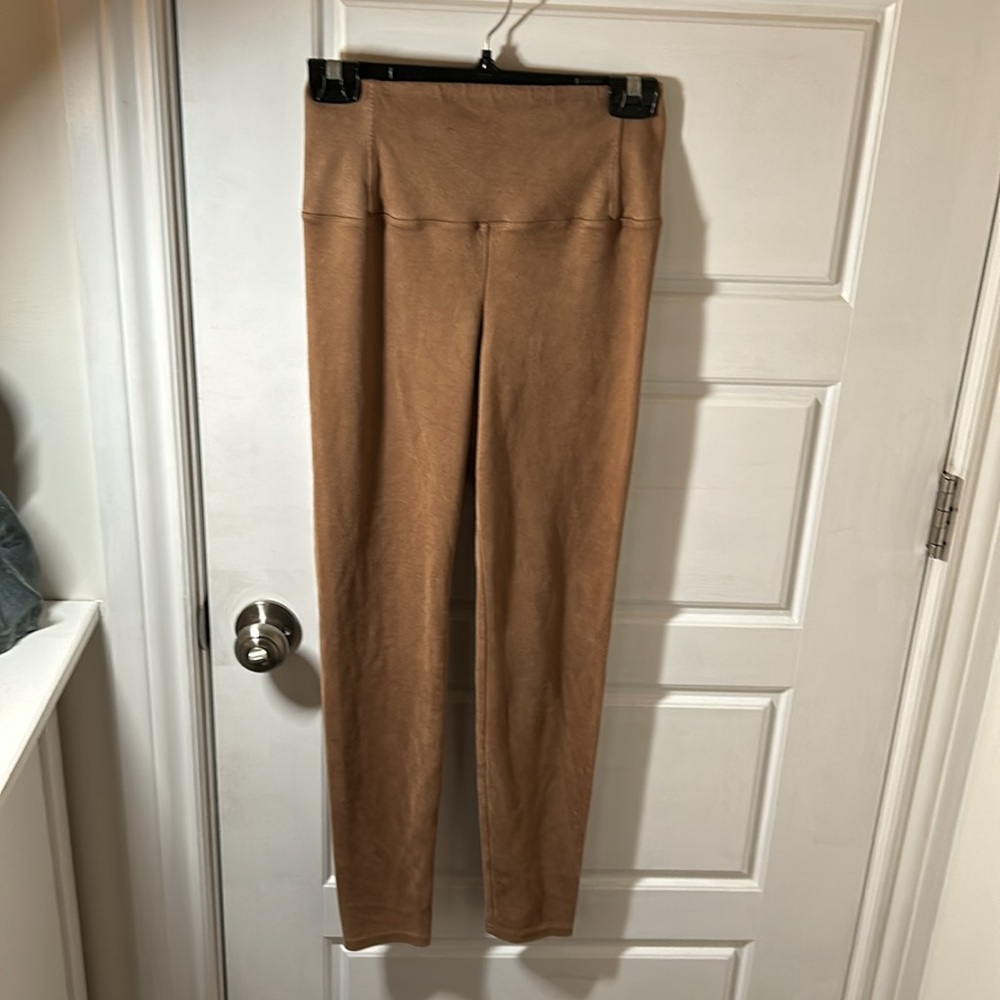 Wilfred faux camel suede leggings small